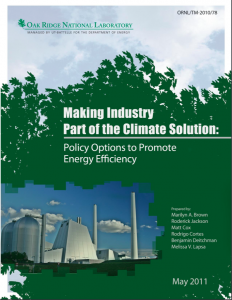 Making Industry Part of the Climate Solution: Policy Options to Promote Energy Efficiency