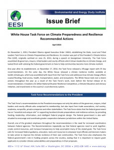 White House Task Force on Climate Preparedness and Resilience Recommended Actions