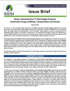 Issue Brief: Obama FY2016 Budget Proposal: Sustainable Energy, Buildings, Transportation and Climate