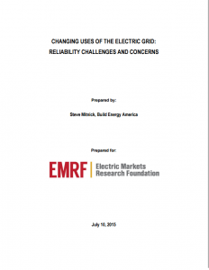 Changing Uses of the Electric Grid: Reliability Challenges and Concerns