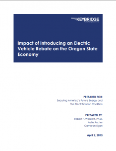 Impact of Introducing an Electric Vehicle Rebate on the Oregon State Economy