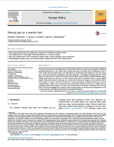 Natural Gas as a Marine Fuel