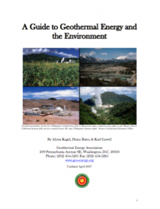 A Guide to Geothermal Energy and the Environment