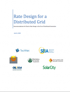 Rate Design for a Distributed Grid: Recommendations for Electric Rate Design in the Era of Distributed Generation