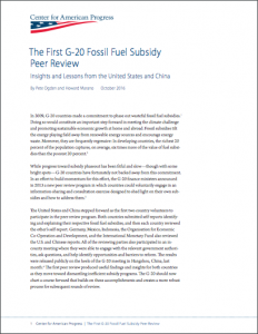 The First G-20 Fossil Fuel Subsidy Peer Review. Insights and Lessons from the United States and China