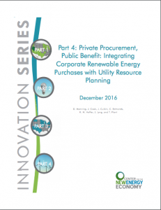 Private Procurement, Public Benefit: Integrating Corporate Renewable Energy Purchases with Utility Resource Planning