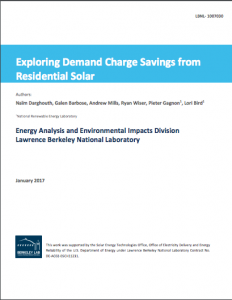 Exploring Demand Charge Savings from Residential Solar