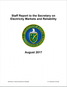 Staff Report to the Secretary on Electricity Markets and Reliability