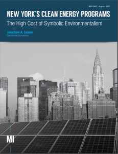 New York’s Clean Energy Programs: The High Cost Of Symbolic Environmentalism