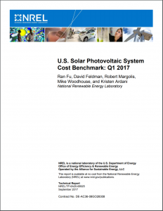 U.S. Solar Photovoltaic System Cost Benchmark: Q1 2017