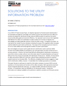 Solutions To The Utility Information Problem