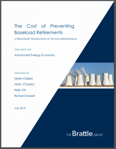 The Cost of Preventing Baseload Retirements A PRELIMINARY EXAMINATION OF THE DOE MEMORANDUM