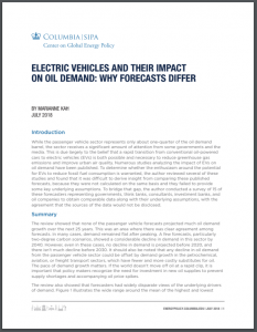 Electric Vehicles and Their Impact on Oil Demand: Why Forecasts Differ