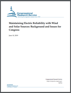 Maintaining Electric Reliability with Wind and Solar Sources: Background and Issues for Congress