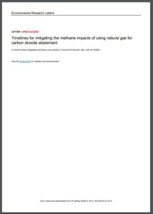 Timelines for Mitigating the Methane Impacts of Using Natural Gas for Carbon Dioxide Abatement