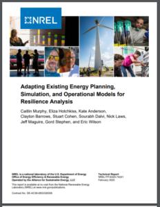 Adapting Existing Energy Planning, Simulation, and Operational Models for Resilience Analysis