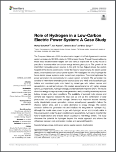 Role of Hydrogen in a Low-Carbon Electric Power System: A Case Study