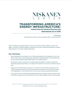 Transforming America’s Energy Infrastructure: Lessons from the American Recovery and Reinvestment Act of 2009