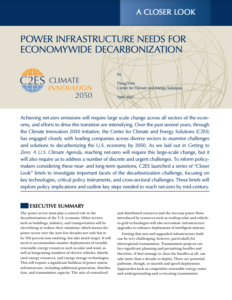 Power Infrastructure Needs for Economywide Decarbonization