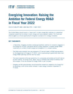 Energizing Innovation: Raising the Ambition for Federal Energy RD&D in Fiscal Year 2022