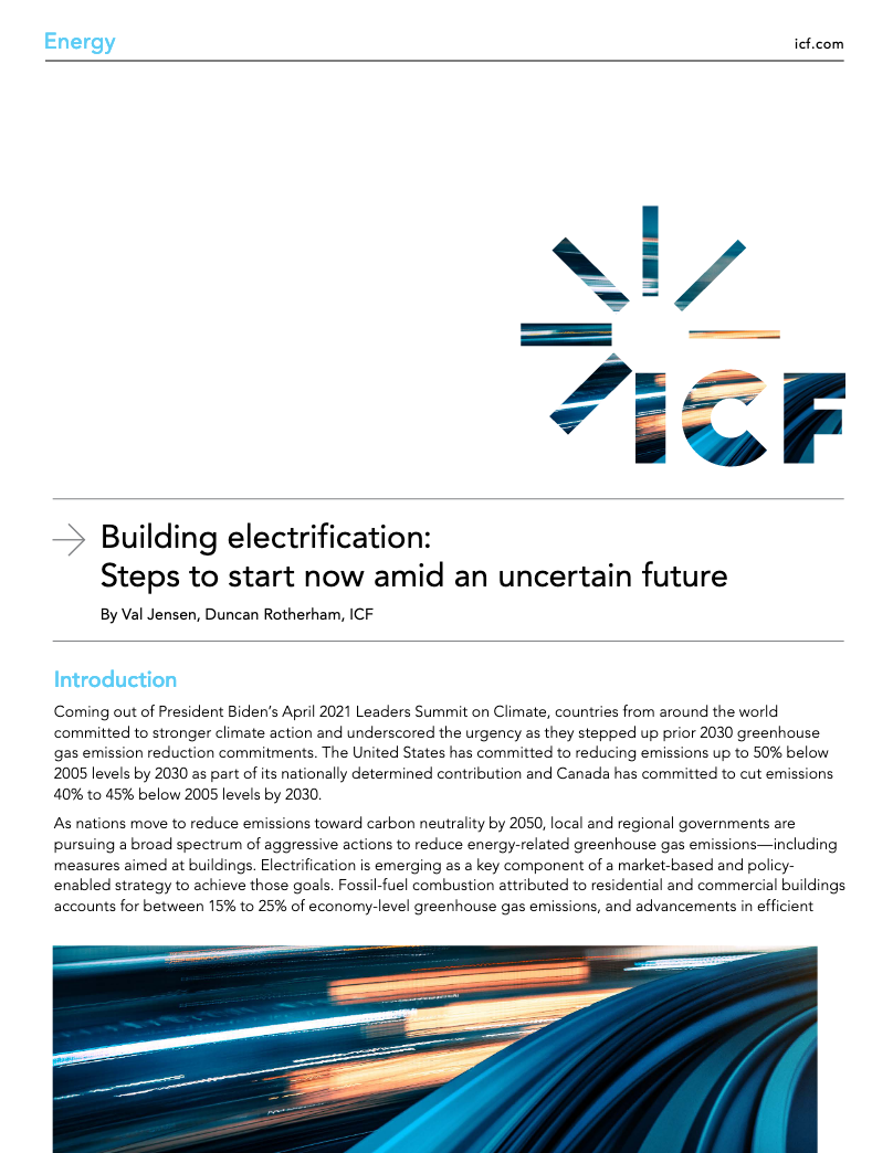 Building Electrification: Steps to start now amid an uncertain future