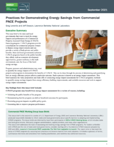 Practices for Demonstrating Energy Savings from Commercial PACE Projects