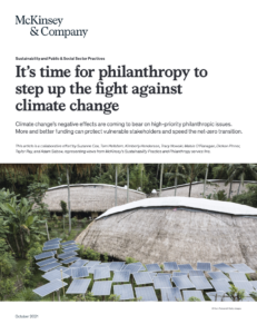 It’s Time for Philanthropy to Step up the Fight Against Climate Change