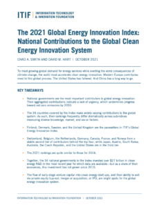 The 2021 Global Energy Innovation Index: National Contributions to the Global Clean Energy Innovation System