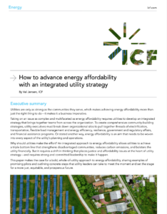 How to Advance Energy Affordability with an Integrated Utility Strategy
