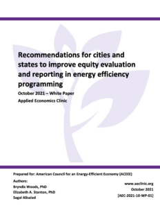 Recommendations for Cities and States to Improve Equity Evaluation and Reporting in Energy Efficiency Programming