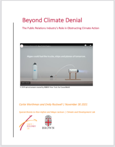 Beyond Climate Denial: The Public Relations Industry’s Role in Obstructing Climate Action