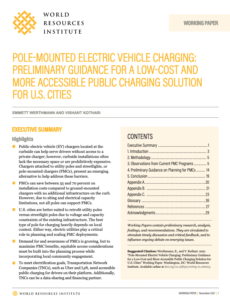 Pole-Mounted Electric Vehicle Charging: Preliminary Guidance for a Low-Cost and More Accessible Public Charging Solution for U.S. Cities