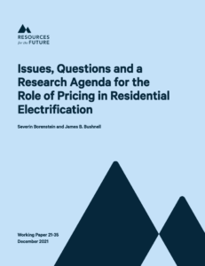 Issues, Questions, and a Research Agenda for the Role of Pricing in Residential Electrification