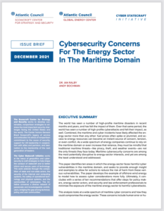 Cybersecurity Concerns for the Energy Sector in the Maritime Domain