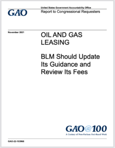 Oil and Gas Leasing: BLM Should Update Its Guidance and Review Its Fees