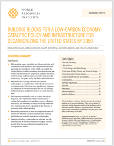 Building Blocks for a Low-Carbon Economy: Catalytic Policy and Infrastructure for Decarbonizing the United States by 2050