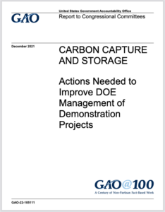 Carbon Capture and Storage: Actions Needed to Improve DOE Management of Demonstration Projects