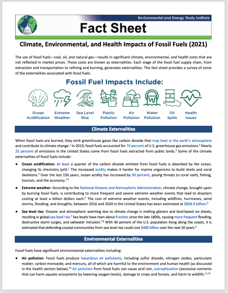 Climate, Environmental, and Health Impacts of Fossil Fuels