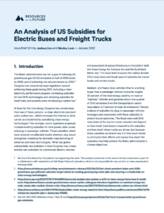 An Analysis of US Subsidies for Electric Buses and Freight Trucks