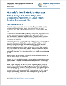 NuScale’s Small Modular Reactor: Risks of Rising Costs, Likely Delays, and Increasing Competition Cast Doubt on Long- Running Development Effort