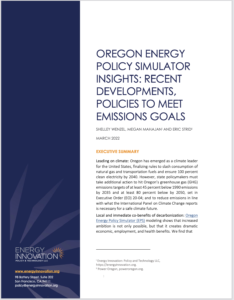 Oregon Energy Policy Simulator Insights: Recent Developments, Policies To Meet Emissions Goals