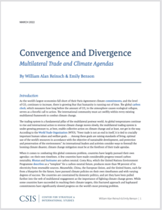 Convergence and Divergence: Multilateral Trade and Climate Agendas