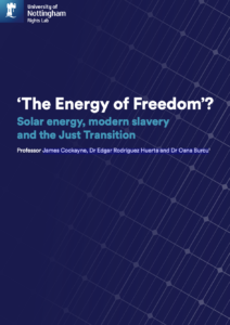 Solar Energy, Modern Slavery and the Just Transition