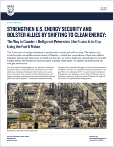 Strengthen U.S. Energy Security and Bolster Allies by Shifting to Clean Energy