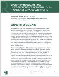 Everything is Climate Now: New Directions for Industrial Policy from Biden’s Supply Chain Reports