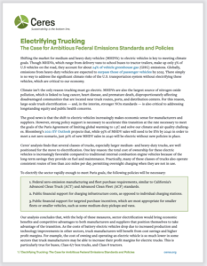Electrifying Trucking: The Case for Ambitious Federal Emissions Standards and Policies