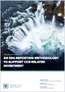 An ESG Reporting Methodology to Support CCS-Related Investment