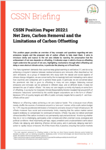 Net Zero, Carbon Removal and the Limitations of Carbon Offsetting