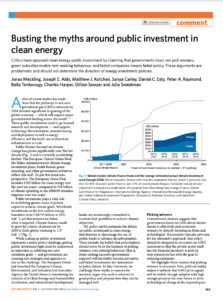 Busting the Myths around Public Investment in Clean Energy