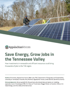 Save Energy, Grow Jobs in the Tennessee Valley